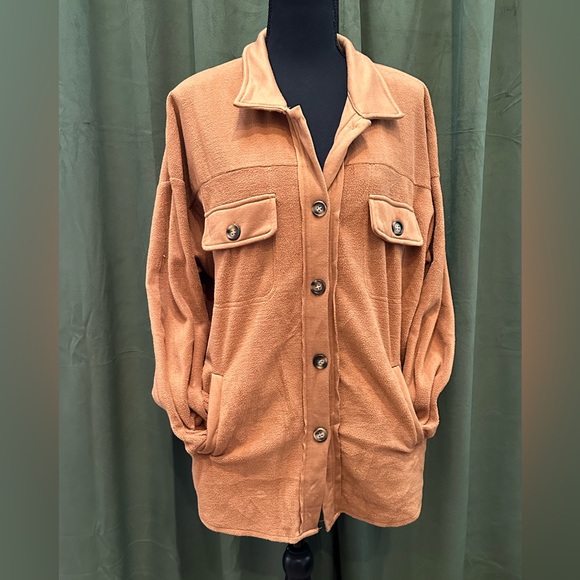 Super Soft Button Up Camel color - Picture 1 of 2